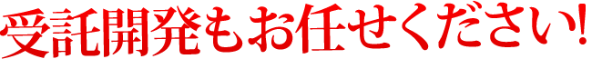 受託開発もお任せください!